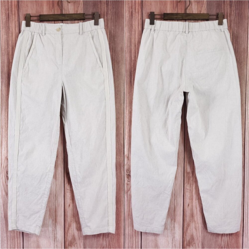 Annette Gortz Womens Size 36 Franz 34110 Linen Blend Pants Trousers White Beige